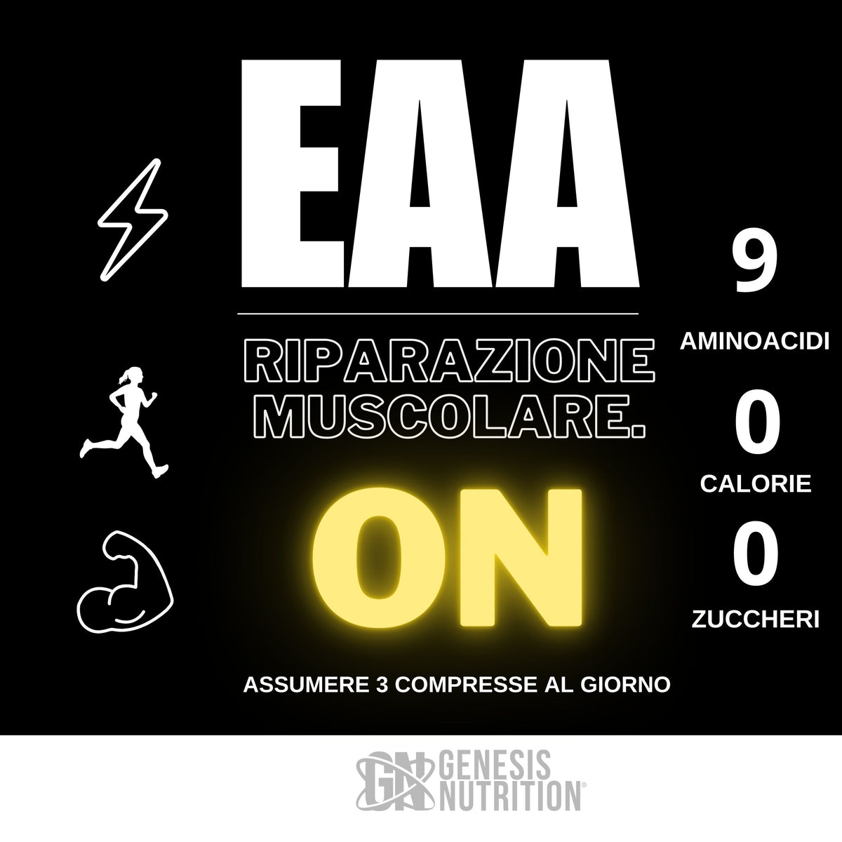 EAA aminoacidi essenziali in compresse - Genesis Nutrition
