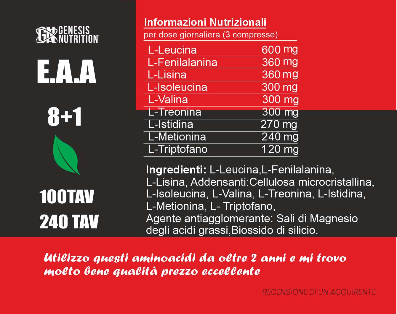 EAA Aminoacidi Essenziali
