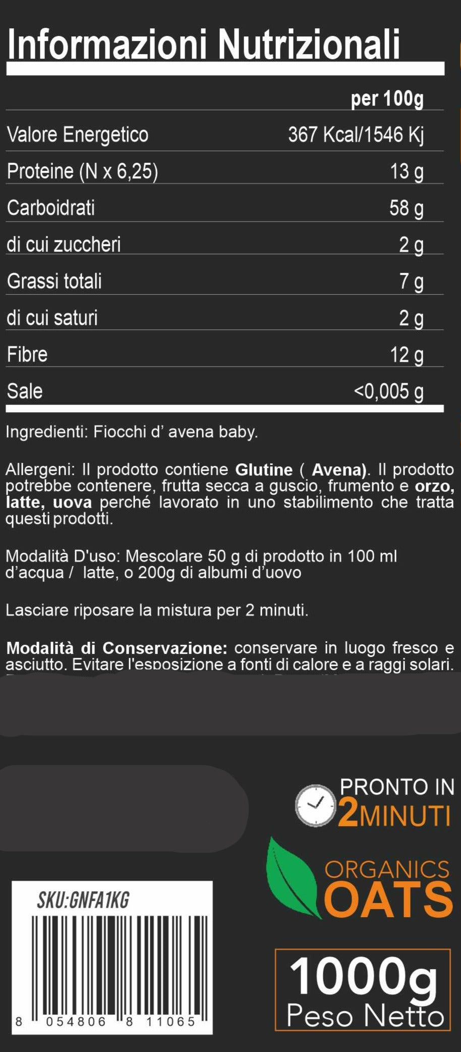 Fiocchi di avena aromatizzati