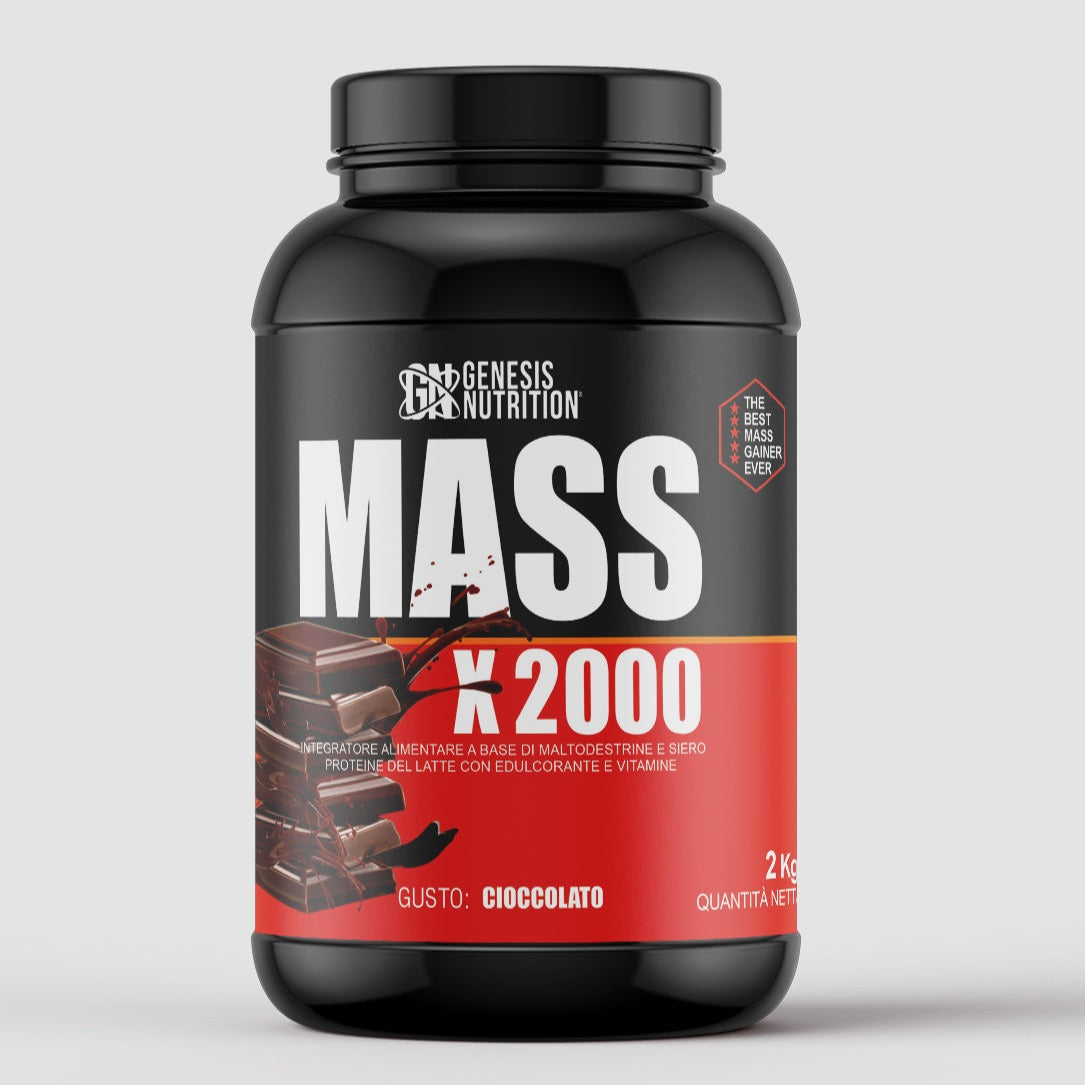 Mass X-2000 mass gainer 2kg gusto cioccolato - Genesis Nutrition