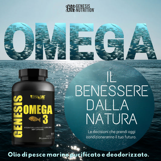 Omega 3 1000mg - 60 Capsule EPA DHA Olio di Pesce | Genesis Nutrition