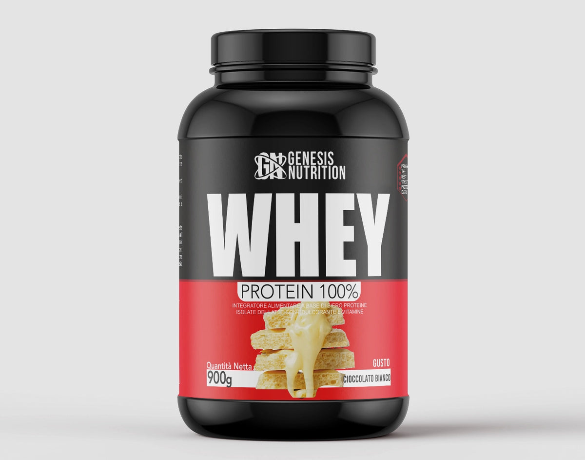 Whey Protein Isolate 900g gusto cioccolato bianco - Genesis Nutrition