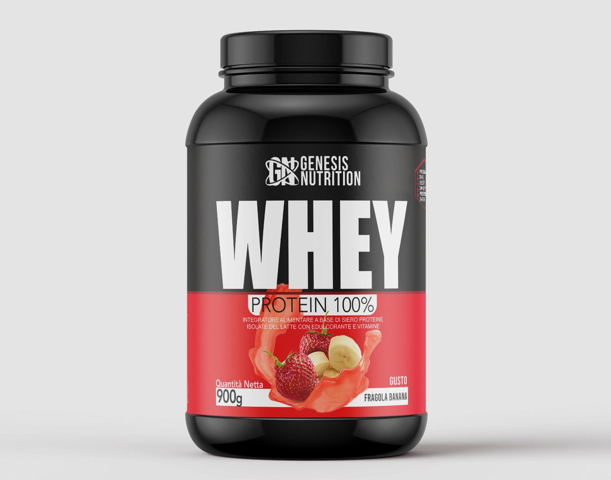 Whey Protein Isolate 900g gusto fragola - Genesis Nutrition