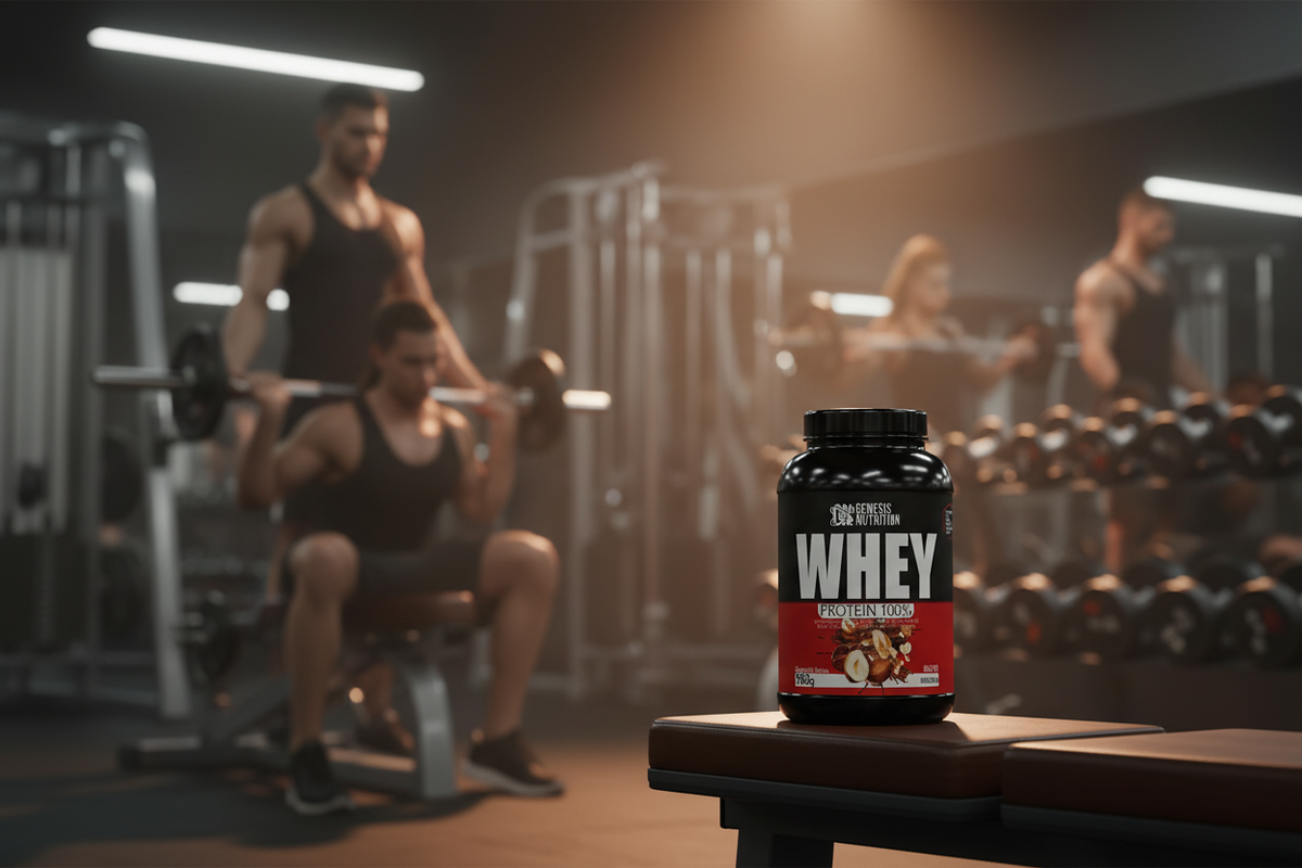 Whey Protein Isolate 900g gusto nocciola - Genesis Nutrition