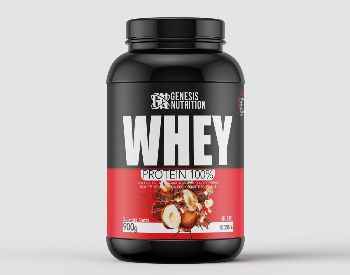 Whey Protein Isolate 900g gusto nocciola - Genesis Nutrition