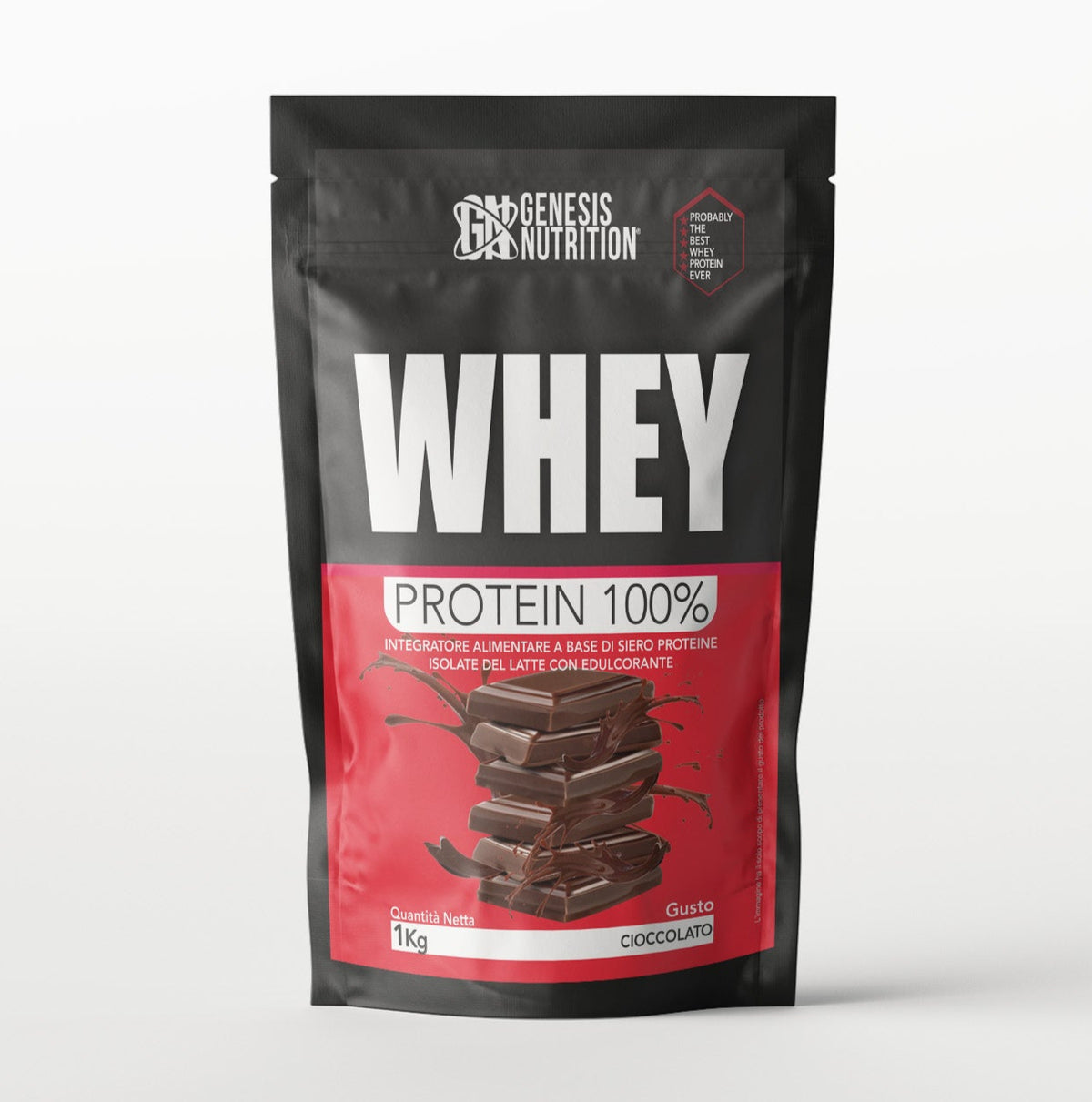 Whey Protein Isolate 1kg gusto cioccolato - Genesis Nutrition