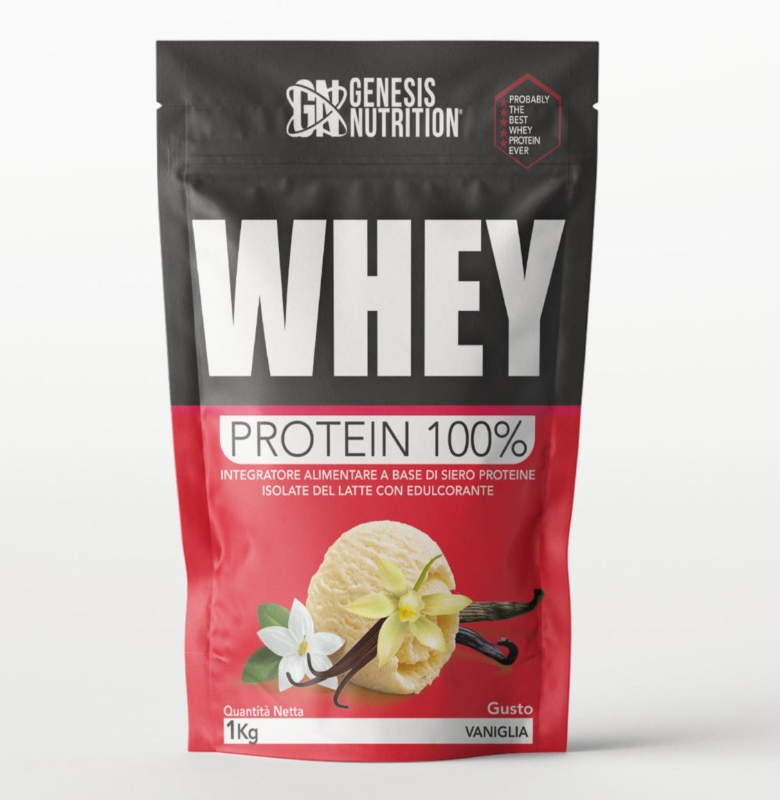 Whey Protein Isolate 1kg gusto vaniglia - Genesis Nutrition