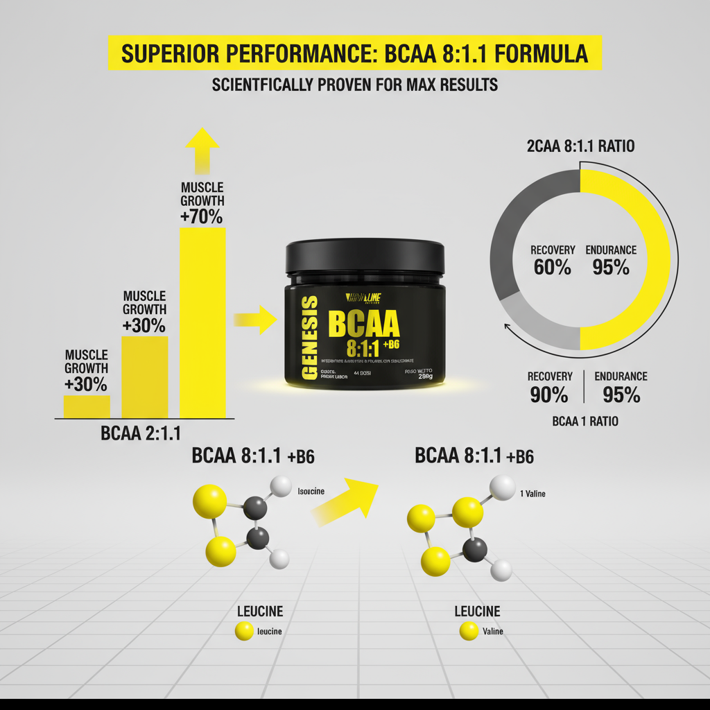 BCAA 8:1:1 in polvere gusto fresh lime - Genesis Nutrition