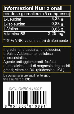 BCAA 4:1:1 Aminoacidi Ramificati in Compresse - Biokyowa