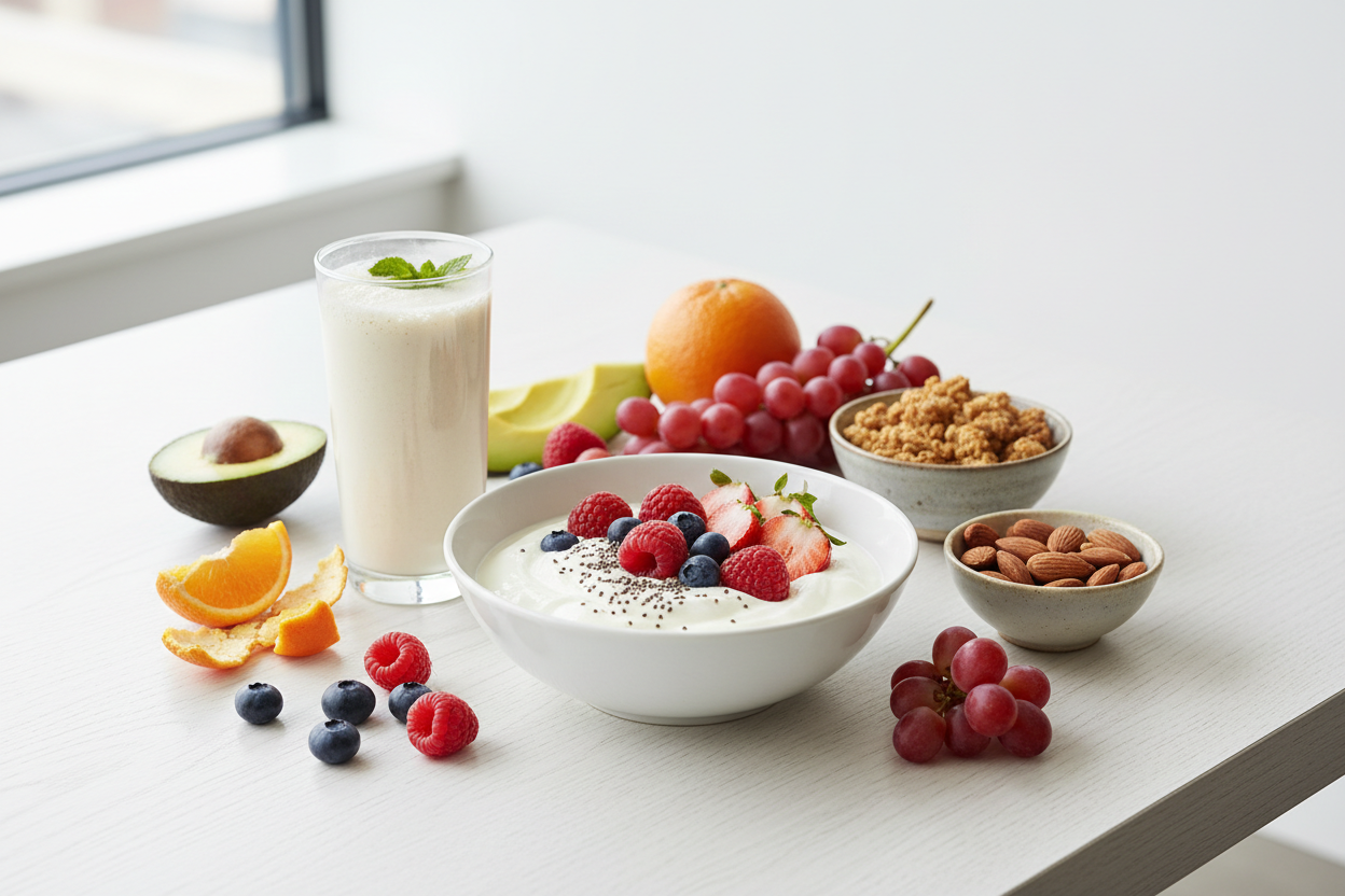 Healthy breakfast scene