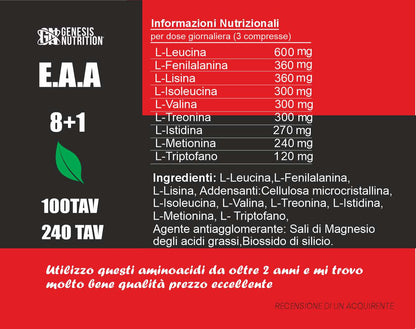EAA Aminoacidi Essenziali