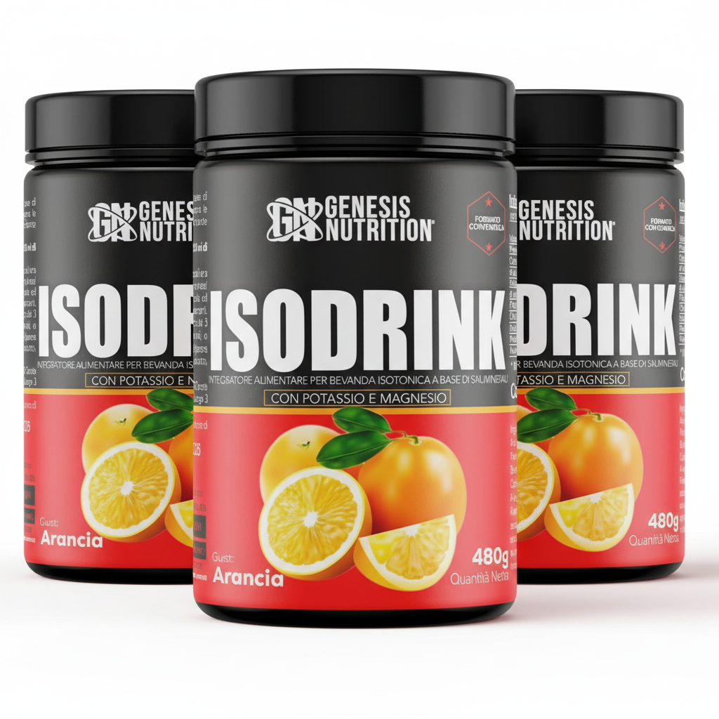 Isodrink 480g Gusto Arancia - Sali Minerali Elettroliti Idratazione | Genesis Nutrition