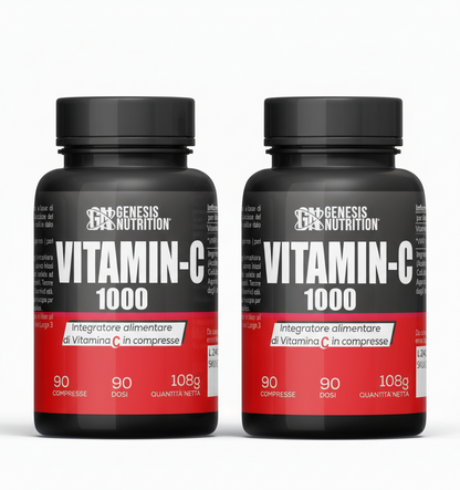Vitamina C 1000mg - 90 Compresse con Rosa Canina | Genesis Nutrition