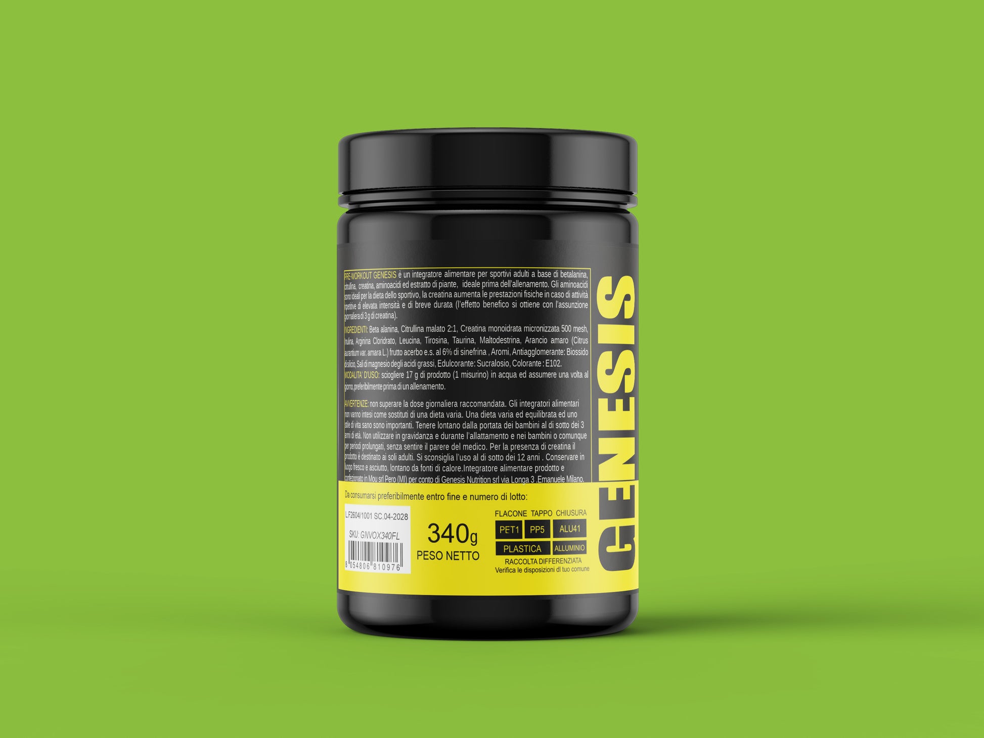 descrizione preworkout genesis