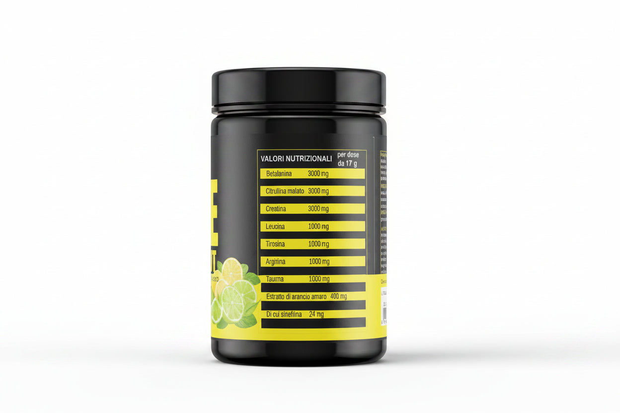 valori nutrizionali preworkout