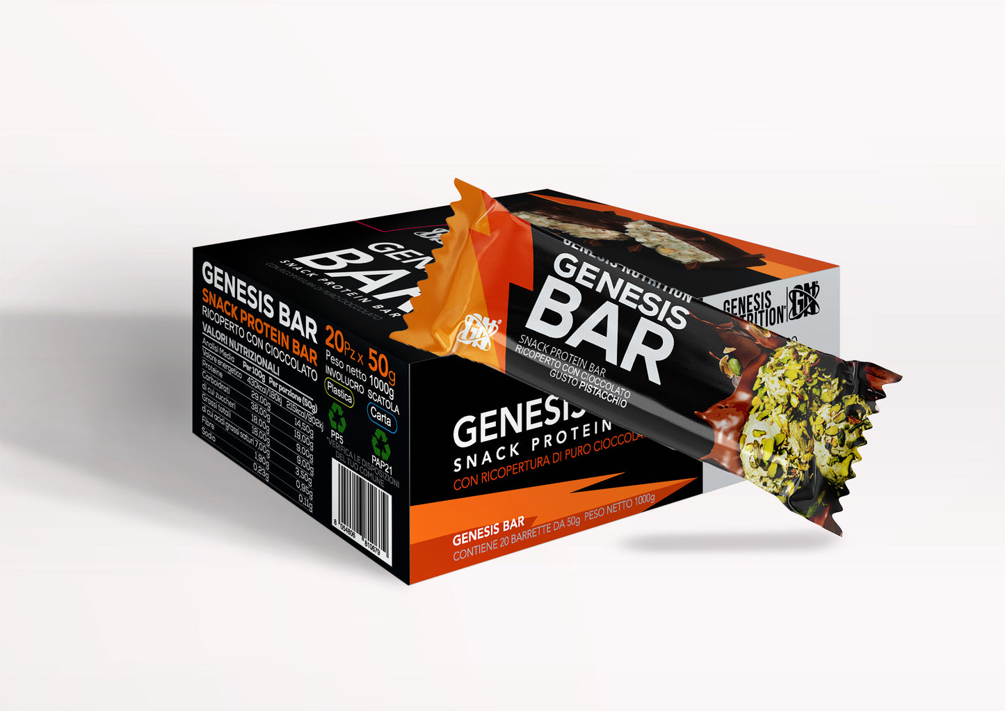 scatola genesis bar pistacchio 20 pz
